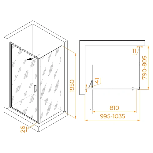 Душевой уголок RGW SV-145B 1000x800 мм 703214508-14 черный Easy Clean Душевой уголок RGW SV-145B 1000x800 мм 703214508-14 черный Easy Clean