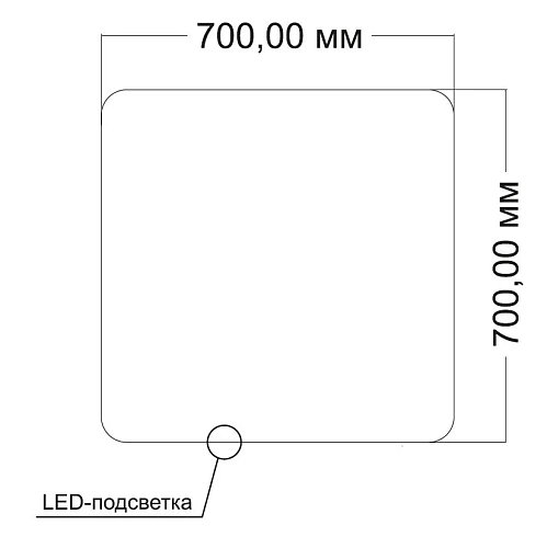 Зеркало Vincea LED VLM-3BE7007-2 700х700 c сенсорным выключателем и диммером, антизапотевание Зеркало Vincea LED VLM-3BE7007-2 700х700 c сенсорным выключателем и диммером, антизапотевание