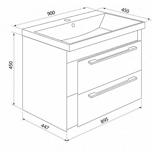 Тумба с раковиной IDDIS Color Plus 90 подвесная белая/под дерево (COL90W0i95K) Тумба с раковиной IDDIS Color Plus 90 подвесная белая/под дерево (COL90W0i95K)