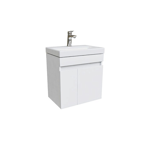 Тумба с раковиной Iddis Zodiac 50 см (ZOD5CD0i95K) подвесная с дверцами, белая Тумба с раковиной Iddis Zodiac 50 см (ZOD5CD0i95K) подвесная с дверцами, белая
