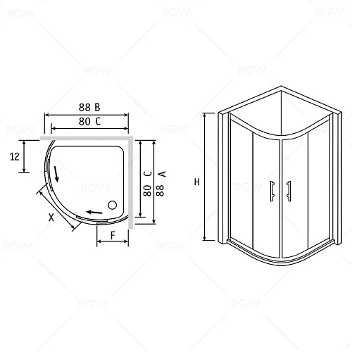 Душевой уголок RGW Passage PA-55 + поддон и сифон в подарок 06085588-11K Душевой уголок RGW Passage PA-55 + поддон и сифон в подарок 06085588-11K