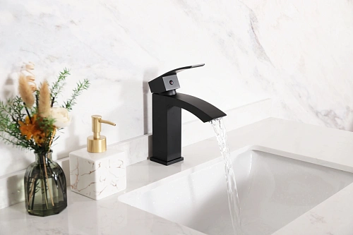 Смеситель для раковины Gid Victoria L120-BM-K L120BMK черный матовый Смеситель для раковины Gid Victoria L120-BM-K L120BMK черный матовый