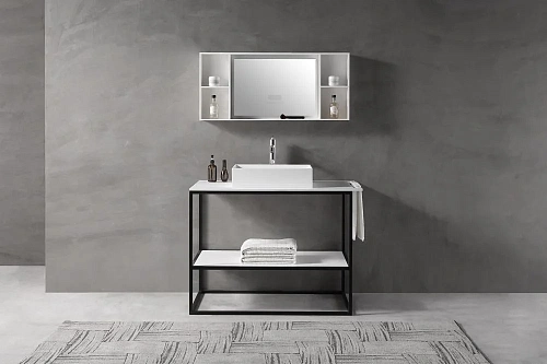 Консоль под раковину ABBER Stein AS2631 напольная, белая матовая Консоль под раковину ABBER Stein AS2631 напольная, белая матовая