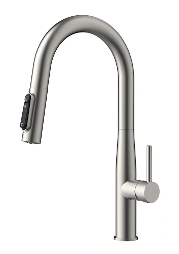 Смеситель для кухни Kaiser Vita с вытяжной лейкой, под фильтр серебро 43344-5 Смеситель для кухни Kaiser Vita с вытяжной лейкой, под фильтр серебро 43344-5