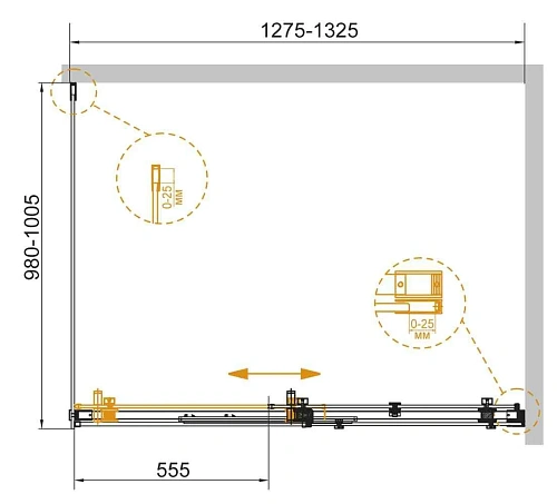 Душевой уголок CEZARES STYLUS-SOFT-AH-1-130/100-C-Cr 130x100см стекло прозрачное, профиль хром Душевой уголок CEZARES STYLUS-SOFT-AH-1-130/100-C-Cr 130x100см стекло прозрачное, профиль хром