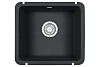 Кухонная мойка Granula 3601, ШВАРЦ (чёрный металлик), кварц 415х455