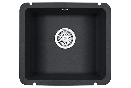 Кухонная мойка Granula 3601, ШВАРЦ (чёрный металлик), кварц 415х455 Кухонная мойка Granula 3601, ШВАРЦ (чёрный металлик), кварц 415х455