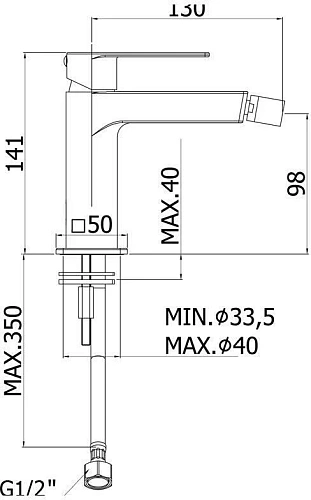 Смеситель для биде Paffoni Tango TA131ST Смеситель для биде Paffoni Tango TA131ST