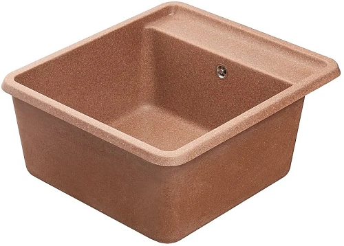 Кухонная мойка Aquaton Беллис 57 1A724932BS270 из литого мрамора, терракот Кухонная мойка Aquaton Беллис 57 1A724932BS270 из литого мрамора, терракот