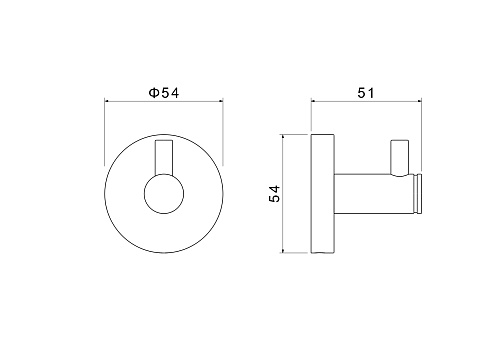 Крючок Aquatek ЕВРОПА AQ4101MB черный матовый Крючок Aquatek ЕВРОПА AQ4101MB черный матовый