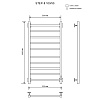 Полотенцесушитель электрическийкабельный Ника STEP-3 100/50 RAL9005 черный матовый U Полотенцесушитель электрическийкабельный Ника STEP-3 100/50 RAL9005 черный матовый U