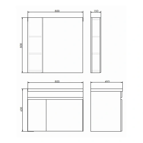 Зеркальный шкаф Comforty Осло-80 00-00006508 бетон светлый Зеркальный шкаф Comforty Осло-80 00-00006508 бетон светлый