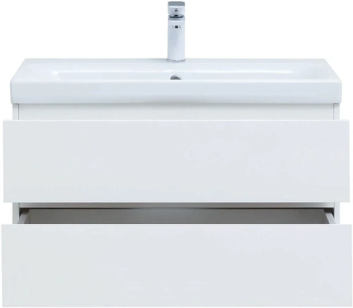 Тумба под раковину Aquanet Беркли 80 белый глянец (2 ящика) 00302351 Тумба под раковину Aquanet Беркли 80 белый глянец (2 ящика) 00302351