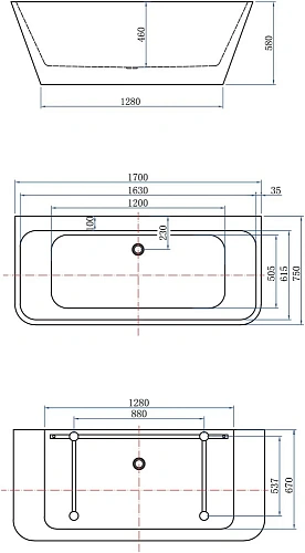 Акриловая ванна Aquanet Perfect 170x75 13775 Gloss Finish 13775-GW Акриловая ванна Aquanet Perfect 170x75 13775 Gloss Finish 13775-GW