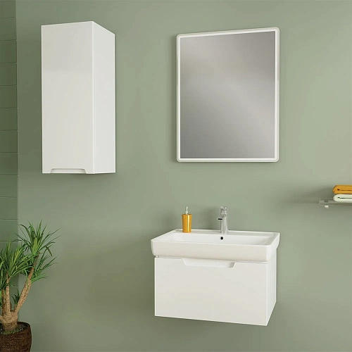 Тумба под раковину DREJA TINY, 60 см, подвесная, 1 ящик, белый глянец 99.0902 Тумба под раковину DREJA TINY, 60 см, подвесная, 1 ящик, белый глянец 99.0902