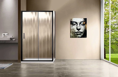 Душевой уголок Vincea Garda VSR-1G9012CHB, 1200x900, черный, стекло шиншилла Душевой уголок Vincea Garda VSR-1G9012CHB, 1200x900, черный, стекло шиншилла