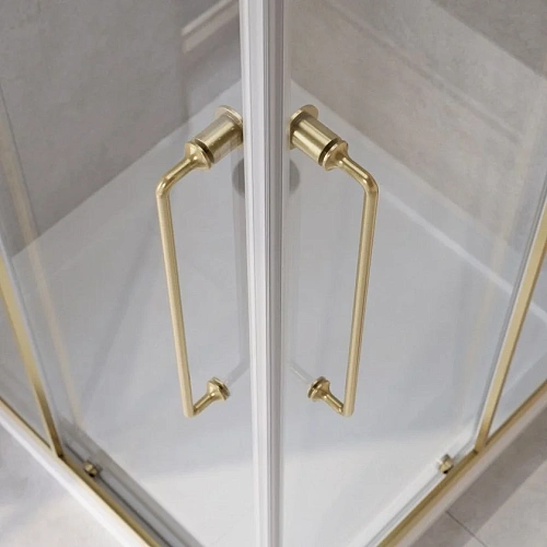 Душевой уголок CEZARES RELAX-304-A-2-90-C-BORO 90x90см стекло прозрачное, профиль брашированное золото Душевой уголок CEZARES RELAX-304-A-2-90-C-BORO 90x90см стекло прозрачное, профиль брашированное золото