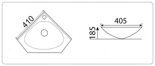 Раковина CeramaLux 9068B врезная, белый Раковина CeramaLux 9068B врезная, белый
