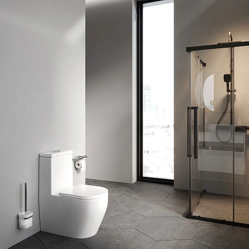 Унитаз напольный AM.PM Func C8F8900SC моноблок, безободковый с сиденьем Унитаз напольный AM.PM Func C8F8900SC моноблок, безободковый с сиденьем