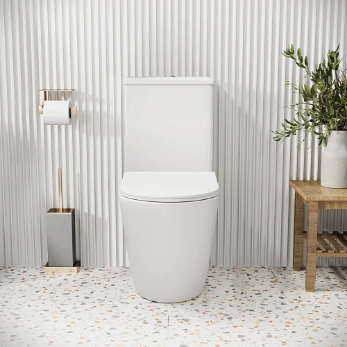 Унитаз напольный GROSSMAN GR-4480MS Color 620x365x810 белый матовый безободковый с тонкой крышкой Унитаз напольный GROSSMAN GR-4480MS Color 620x365x810 белый матовый безободковый с тонкой крышкой