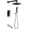 Душевая система Boheme Venturo 374-B-2 ЧЕРНЫЙ+ХРОМ Душевая система Boheme Venturo 374-B-2 ЧЕРНЫЙ+ХРОМ
