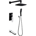 Душевая система Boheme Venturo 374-B-2 ЧЕРНЫЙ+ХРОМ Душевая система Boheme Venturo 374-B-2 ЧЕРНЫЙ+ХРОМ