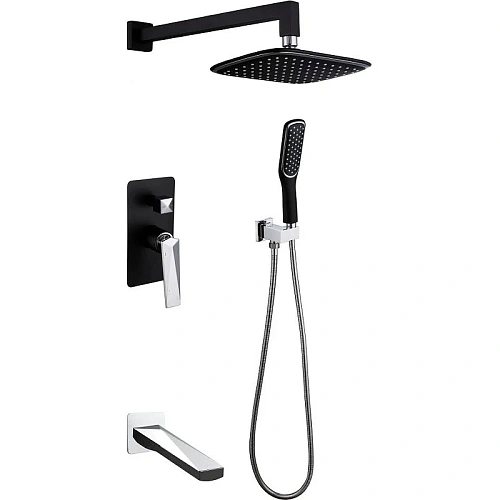 Душевая система Boheme Venturo 374-B-2 ЧЕРНЫЙ+ХРОМ Душевая система Boheme Venturo 374-B-2 ЧЕРНЫЙ+ХРОМ