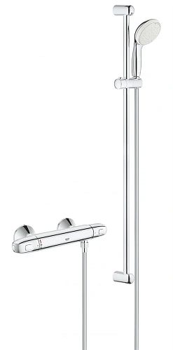 Смеситель для душа GROHE Grohtherm 1000, с душевым гарнитуром, хром (34824004) термостат Смеситель для душа GROHE Grohtherm 1000, с душевым гарнитуром, хром (34824004) термостат