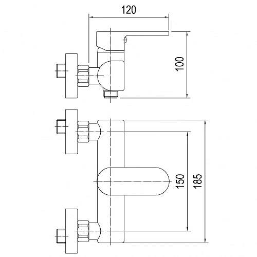 Смеситель для душа Swedbe Lynx 2320 Смеситель для душа Swedbe Lynx 2320