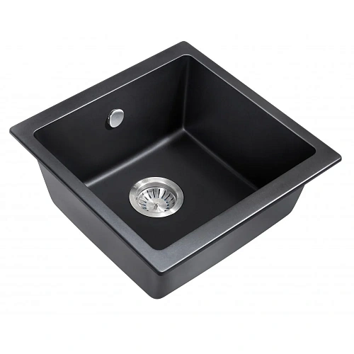 Кухонная мойка Milacio Leon 45 Cuarzo (MC.77091), черный матовый Кухонная мойка Milacio Leon 45 Cuarzo (MC.77091), черный матовый