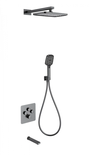 Душевая система Wonzon & Woghand с термостатом, встраиваемая, темный графит (WW-B4005-BGG) Душевая система Wonzon & Woghand с термостатом, встраиваемая, темный графит (WW-B4005-BGG)