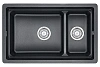 Кухонная мойка Granula KS-7304U, ШВАРЦ (чёрный металлик), кварц 730х450