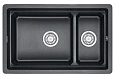 Кухонная мойка Granula KS-7304U, ШВАРЦ (чёрный металлик), кварц 730х450 Кухонная мойка Granula KS-7304U, ШВАРЦ (чёрный металлик), кварц 730х450