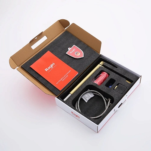 Смеситель для раковины Raglo R10.15.03, сатин золотой Смеситель для раковины Raglo R10.15.03, сатин золотой