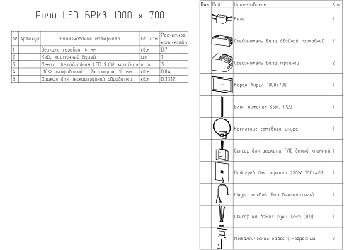 Зеркало BRIZ Риччи пдз 44-100 360 01-44100-00 00 Зеркало BRIZ Риччи пдз 44-100 360 01-44100-00 00