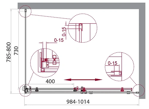 Душевой уголок BelBagno ACQUA-AH-1-100/80-C-Cr Душевой уголок BelBagno ACQUA-AH-1-100/80-C-Cr