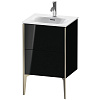 Картинка анонса товара «тумба под раковину duravit xviu xv40690b140 напольная 51 см черный глянцевый»