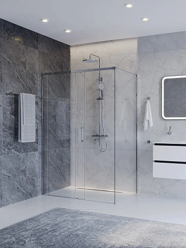 Душевой уголок CEZARES PLANE-AH-1-130/100-C-CR 130x100 см Душевой уголок CEZARES PLANE-AH-1-130/100-C-CR 130x100 см