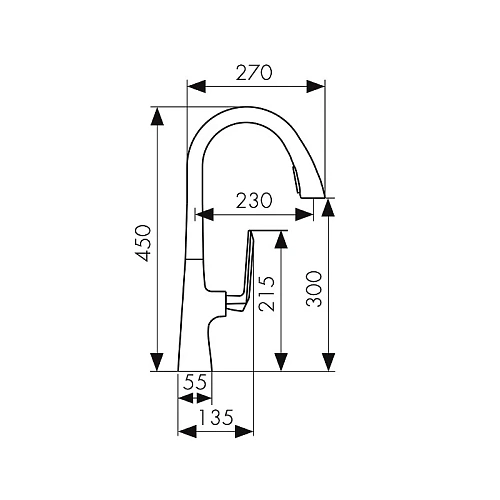 Смеситель для кухни Kaiser Strike 09066 Смеситель для кухни Kaiser Strike 09066