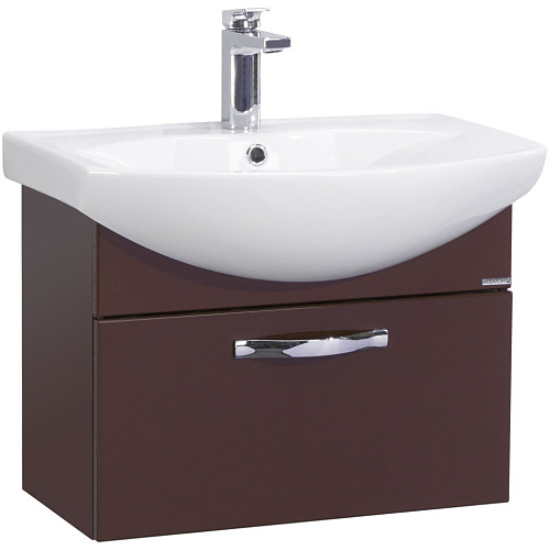 Тумба с раковиной Aquaton Ария 65 темно-коричневый 1A1340K0AA430 Тумба с раковиной Aquaton Ария 65 темно-коричневый 1A1340K0AA430