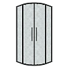 Душевой уголок GROSSMAN Cosmo 301.K33.02.9090.21.02 (90x90x195) полукруг,раздвижн,черн.матов,стекло шиншилла