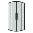 Душевой уголок GROSSMAN Cosmo 301.K33.02.9090.21.02 (90x90x195) полукруг,раздвижн,черн.матов,стекло шиншилла Душевой уголок GROSSMAN Cosmo 301.K33.02.9090.21.02 (90x90x195) полукруг,раздвижн,черн.матов,стекло шиншилла