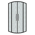 Душевой уголок GROSSMAN Cosmo 301.K33.02.8080.21.02 (80x80x195) полукруг,раздвижн,черн.матов,стекло шиншилла Душевой уголок GROSSMAN Cosmo 301.K33.02.8080.21.02 (80x80x195) полукруг,раздвижн,черн.матов,стекло шиншилла