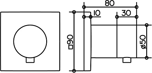 Вентиль запорный Keuco IXMO 59557171002 Вентиль запорный Keuco IXMO 59557171002
