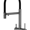 Смеситель для кухни Splenka S70.63.09 с гибким изливом с подключением к фильтру, графит Смеситель для кухни Splenka S70.63.09 с гибким изливом с подключением к фильтру, графит