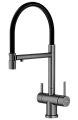 Смеситель для кухни Splenka S70.63.09 с гибким изливом с подключением к фильтру, графит Смеситель для кухни Splenka S70.63.09 с гибким изливом с подключением к фильтру, графит