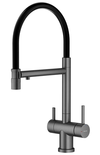 Смеситель для кухни Splenka S70.63.09 с гибким изливом с подключением к фильтру, графит Смеситель для кухни Splenka S70.63.09 с гибким изливом с подключением к фильтру, графит