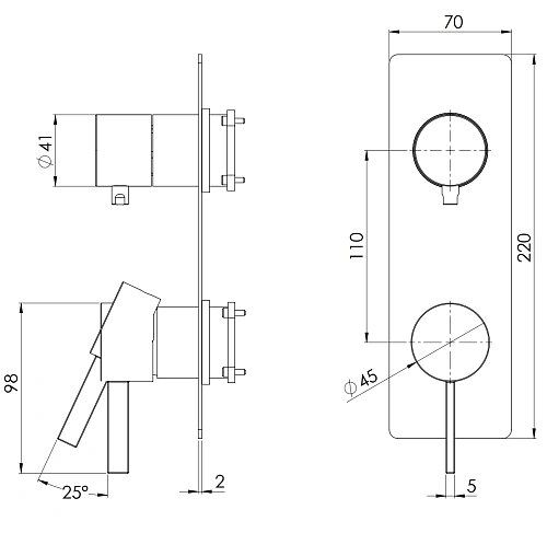 Смеситель для душа Remer Metrica MC92WBBO, белый матовый Смеситель для душа Remer Metrica MC92WBBO, белый матовый