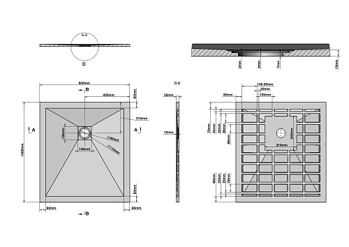 Душевой поддон GROSSMAN Strong белый (90x100x2,5) GR-S190100Q Душевой поддон GROSSMAN Strong белый (90x100x2,5) GR-S190100Q