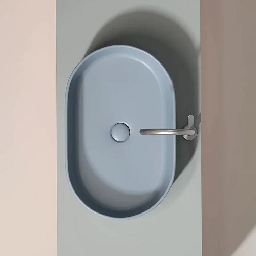 Раковина Ceramica Nova ELEMENT CN6048MHL серо-голубой матовый накладная Раковина Ceramica Nova ELEMENT CN6048MHL серо-голубой матовый накладная